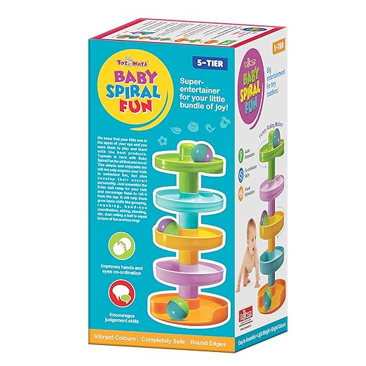 ToyMate Baby Spiral Fun — audio visual and coordination development toy for babies and toddlers