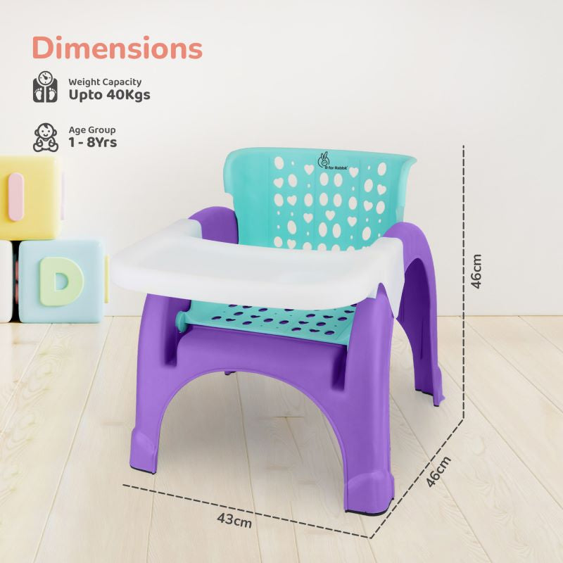 Compact and portable kids chair with detachable tray