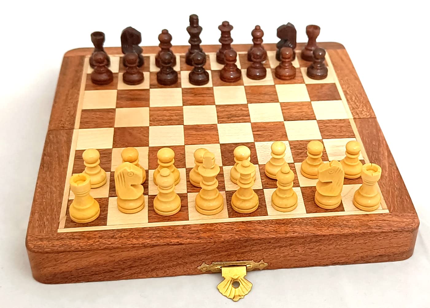 Handmade classic wooden chess set for kids and adults