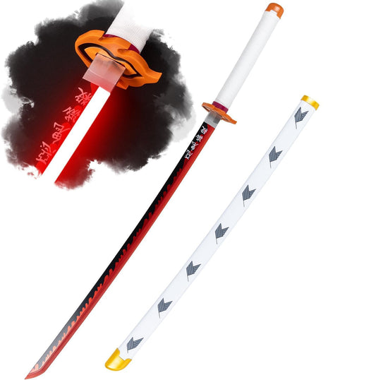 Demon Slayer Rengoku LED Katana Sword with red flame blade