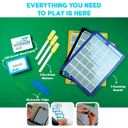 Funskool 5-Letter Wordlet game board and letter tiles