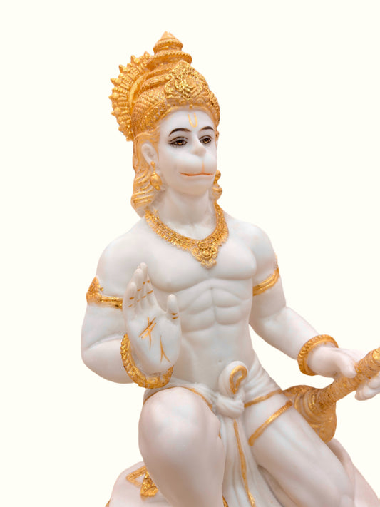 Polyresin Hanuman Statue with Matte Finish – 15.5 Inch Bajrang Bali Idol