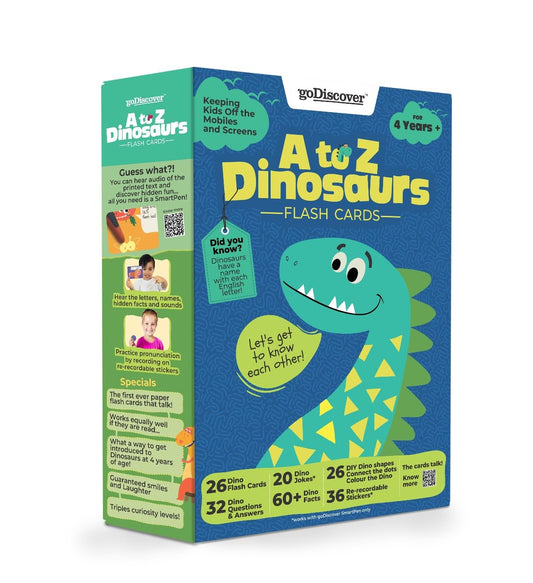 Interactive Dinosaur Learning Flash Cards for Kids with SmartPen