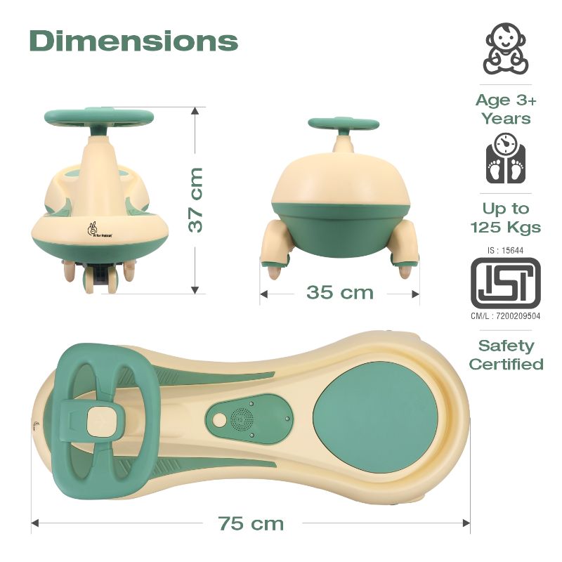 Toddler-friendly drift swing car ride-on toy