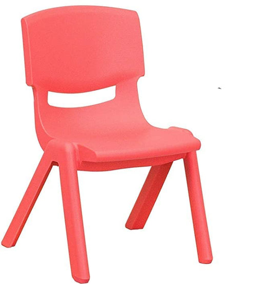 Red kids plastic chair for age 2 to 8 years with full dimension measurements