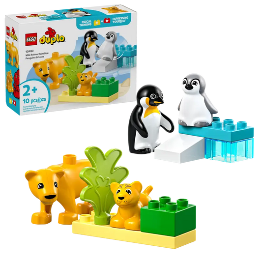 LEGO DUPLO Wild Animal Families Penguins and Lions set with box