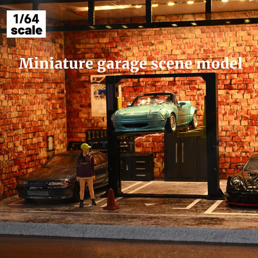 Stackable car parking lot diorama model for diecast car collectors