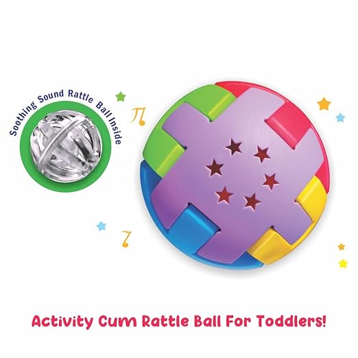 Montessori stacking tower and sensory ball toy for babies 12 to 36 months