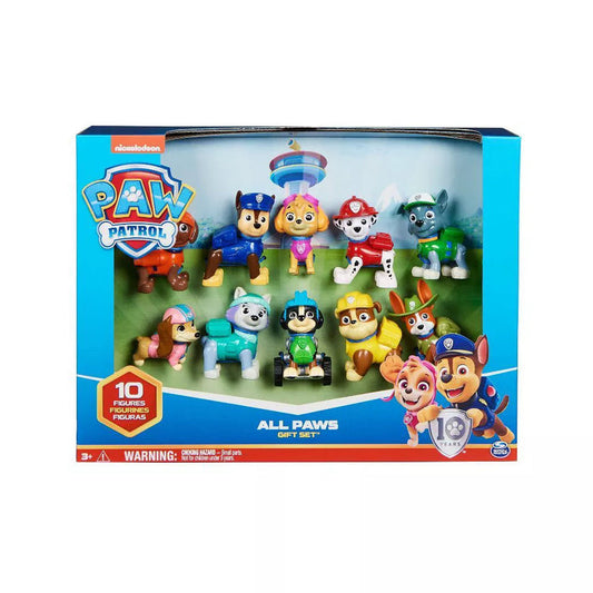 Paw Patrol All Paws Gift Set packaging with 10 collectible figures.