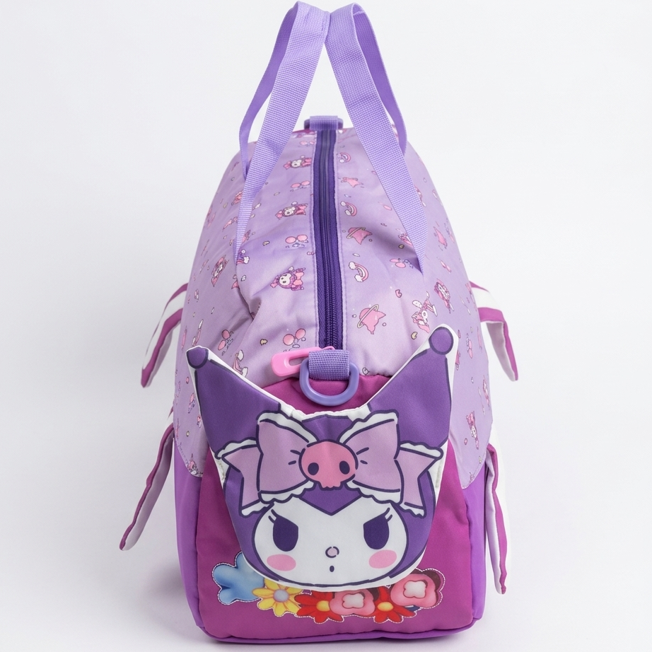 Cute Cartoon Kids Travel Bag with Zipper – Spacious Organizer Bag for School, Travel & Daily Use