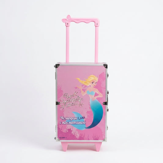 Kids' Mermaid Makeup Luggage Set — Deluxe Trolley Beauty Case
