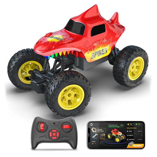 Remote control car compatible with AR games on Mirana App for interactive play.