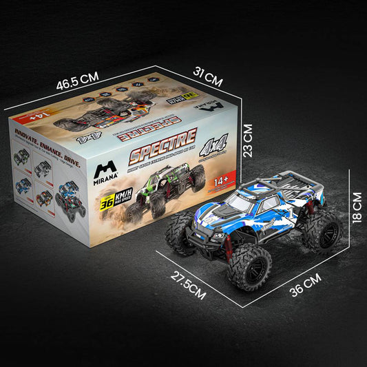 Spectre 4x4 hobby grade RC monster truck with differential drive and high speed.