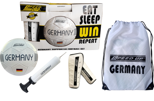 Speed Up Germany Supporter Football Set with Ball, Pump, and Guards