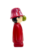 13.5 Inch Urban Swag Resin Showpiece – Red Coat Figurine with Green Apple Face & Dollar Chain