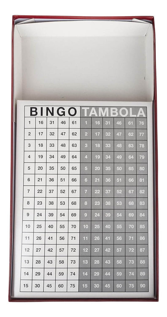 Inside view of Funskool 2-in-1 Tambola game contents
