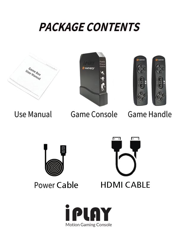 A family enjoying classic 8-bit retro games on the Sameo i Play 32-bit TV game console.