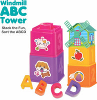 3-in-1 windmill ABC stacking tower non-toxic baby educational toy india 12 to 36 months