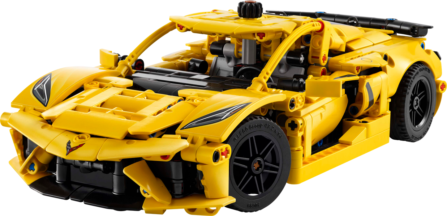 LEGO Technic Chevrolet Corvette Stingray Building Set for Kids 9+ | Realistic Sports Car Model for Play and Display
