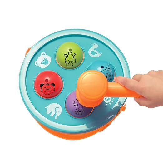 ToyMate Hammering Fun Hammer Ball Toy for Babies | Muscle Development Educational Toy | Best Gadget-Free Birthday Gift for Toddlers 12–36 Months