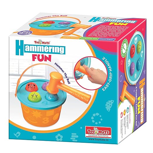 ToyMate Hammering Fun Hammer Ball Toy for Babies | Muscle Development Educational Toy | Best Gadget-Free Birthday Gift for Toddlers 12–36 Months