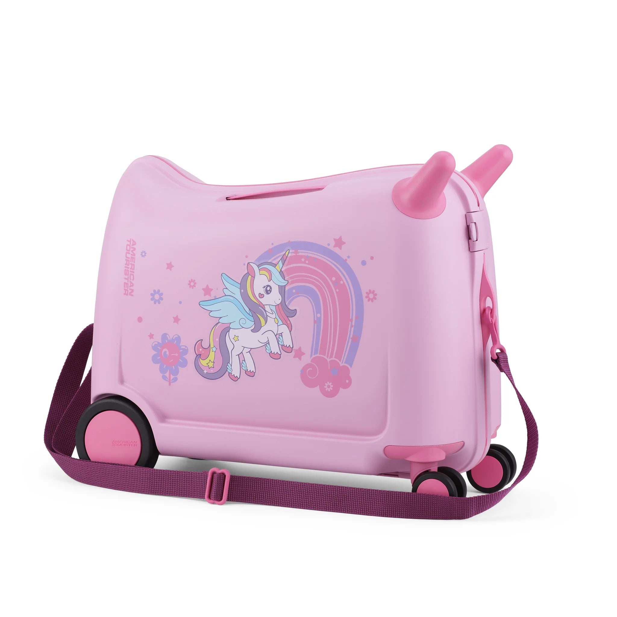 American Tourister Skiddle Kids Suitcase Smooth Double Wheels Close-Up