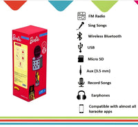 Bluetooth Barbie Microphone for Kids Singing and Karaoke.