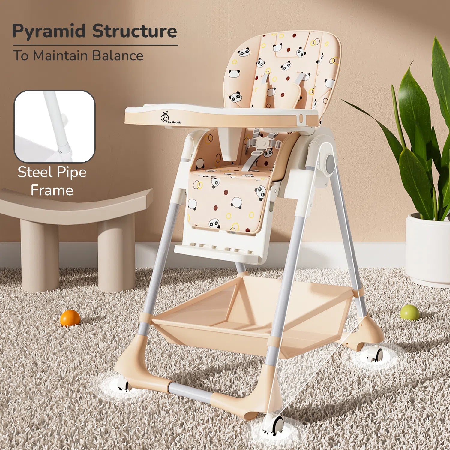 Marshmallow High Chair for Babies & Toddlers – Easy-to-Clean, Portable & Comfortable