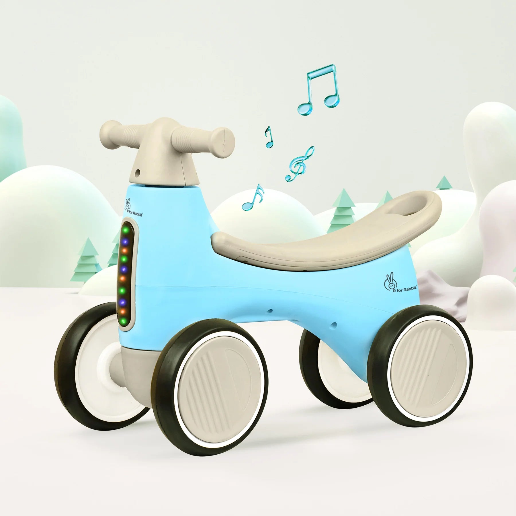 Speedster Glider Baby Ride-On Car with Music, LED Lights, EVA Wheels & Storage – Push Toy for Toddlers”