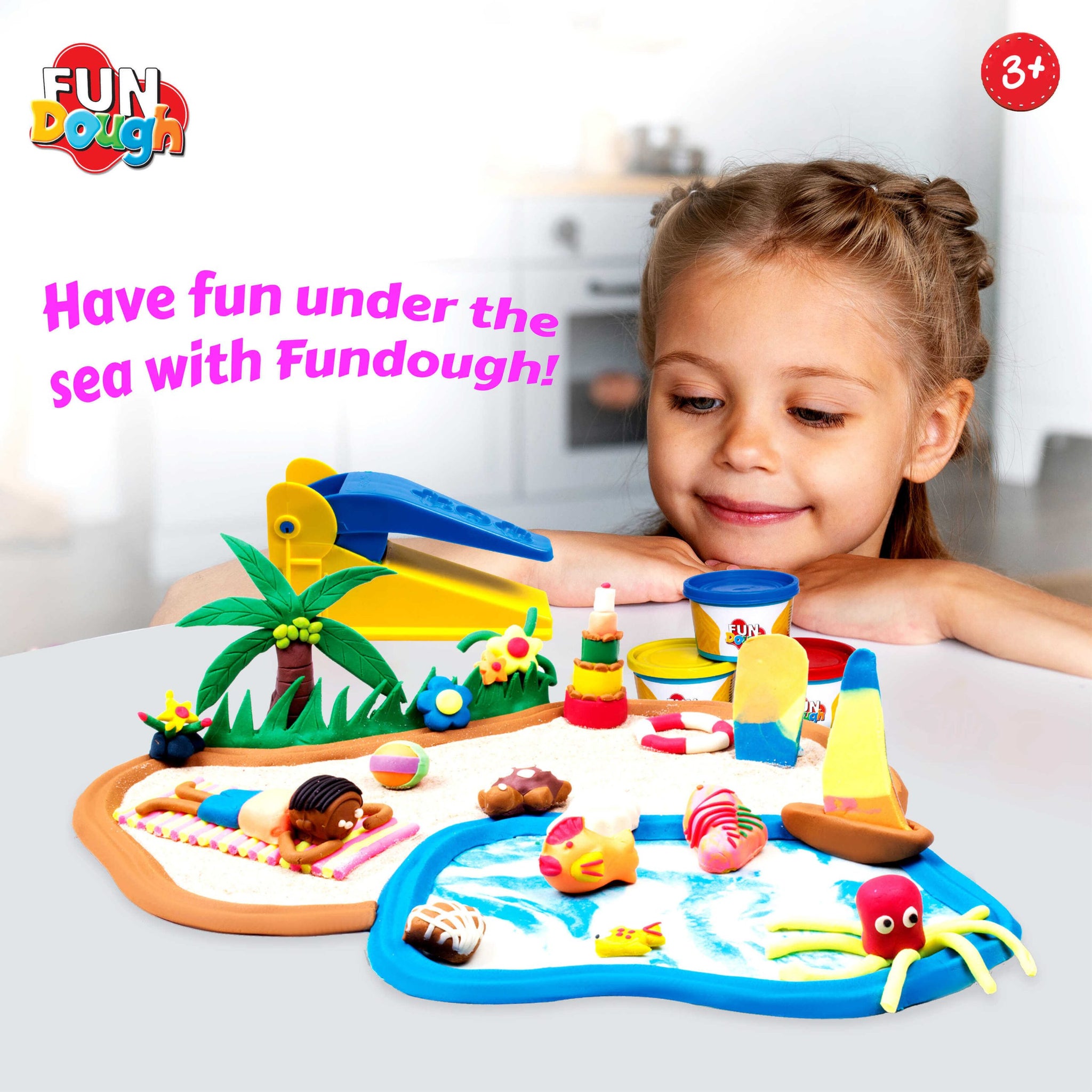 Funskool Fundough 3 tubs creative workshop kit