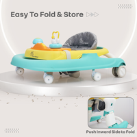 Little Feet Sportz Baby Walker 2-in-1 | Walker & Push Walker with Activity Tray, Adjustable Height & Safety Wheels.