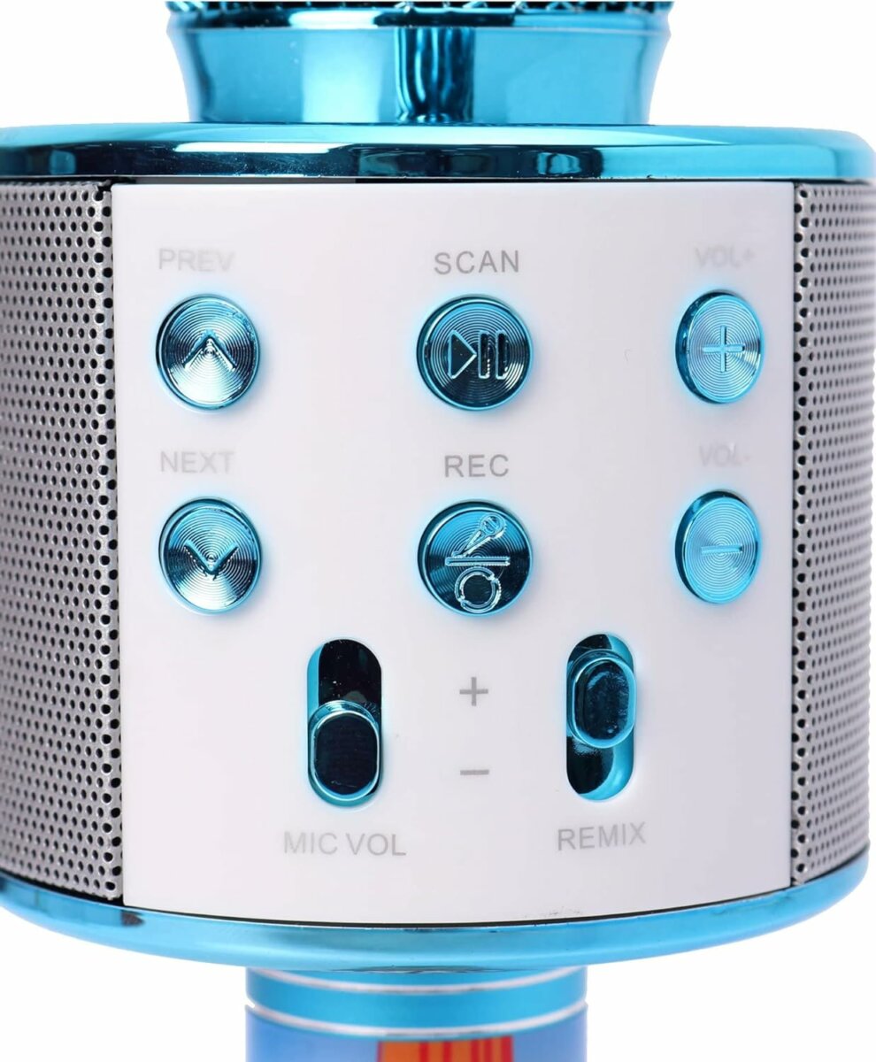 Hot Wheels Theme Blue Karaoke Mic with Speaker