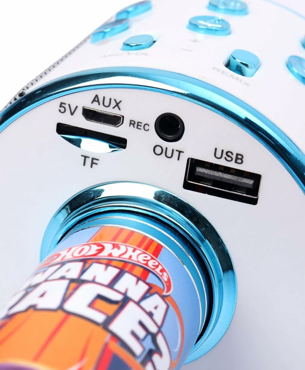 Bluetooth Hot Wheels Microphone for Kids Singing and Karaoke