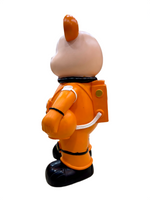 Astronaut Bear 11.5-Inch Showpiece – Orange Space Suit Bear Figurine with Helmet