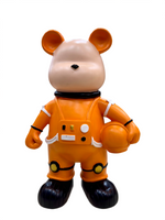 Astronaut Bear 11.5-Inch Showpiece – Orange Space Suit Bear Figurine with Helmet