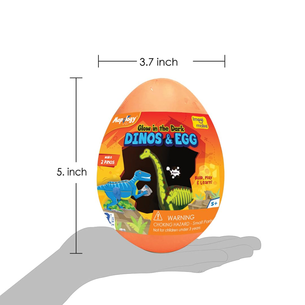 Glow in the dark dinosaur building toy for kids aged 5 and above