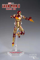 Iron Man Mark 42 1/10 scale action figure in dynamic battle-ready pose