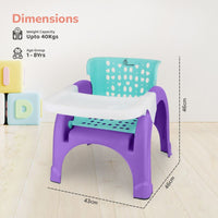 Compact and portable kids chair with detachable tray