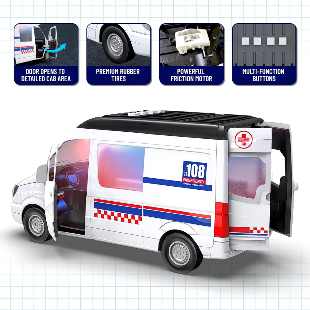 Emergency Rescue Van Toy by Mirana for Boys and Girls