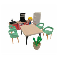 Wooden Dollhouse - Modern Villa - 31 Pcs With 4 doll figures