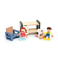 Wooden Dollhouse - Modern Villa - 31 Pcs With 4 doll figures