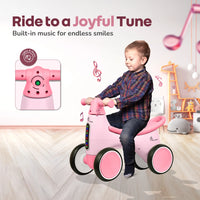 Speedster Glider Baby Ride-On Car with Music, LED Lights, EVA Wheels & Storage – Push Toy for Toddlers”