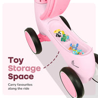 Speedster Glider Baby Ride-On Car with Music, LED Lights, EVA Wheels & Storage – Push Toy for Toddlers”