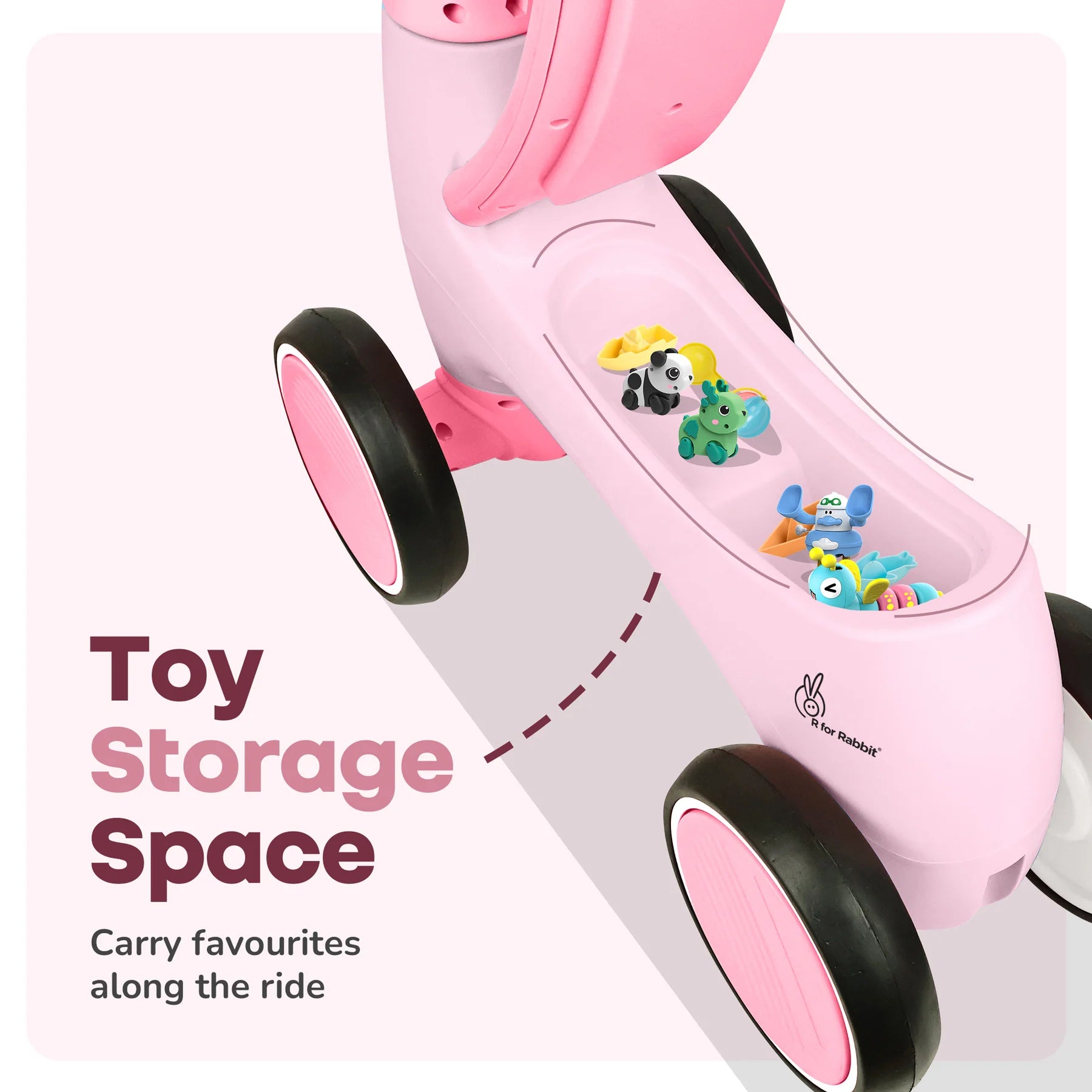 Speedster Glider Baby Ride-On Car with Music, LED Lights, EVA Wheels & Storage – Push Toy for Toddlers”