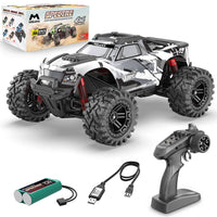 Rechargeable Spectre RC monster truck with extended playtime battery.