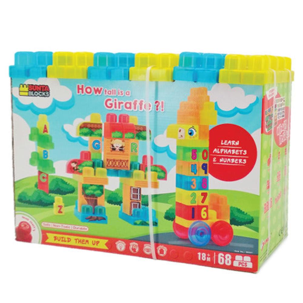 Sunta Educational Building Blocks 68 Pieces for Kids