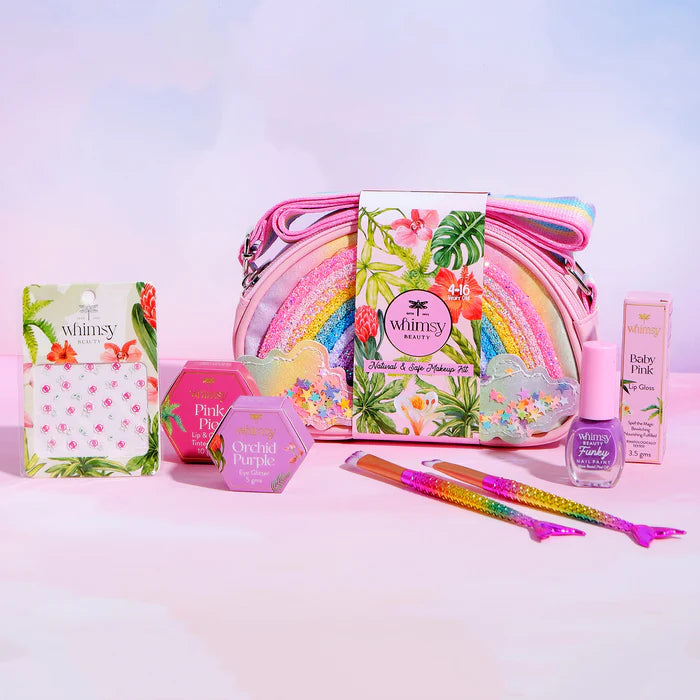 Whimsy Rainbow Sling Bag Beauty Kit Pack of 7