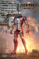 Iron Man figure from Iron Man 2 with a cityscape background