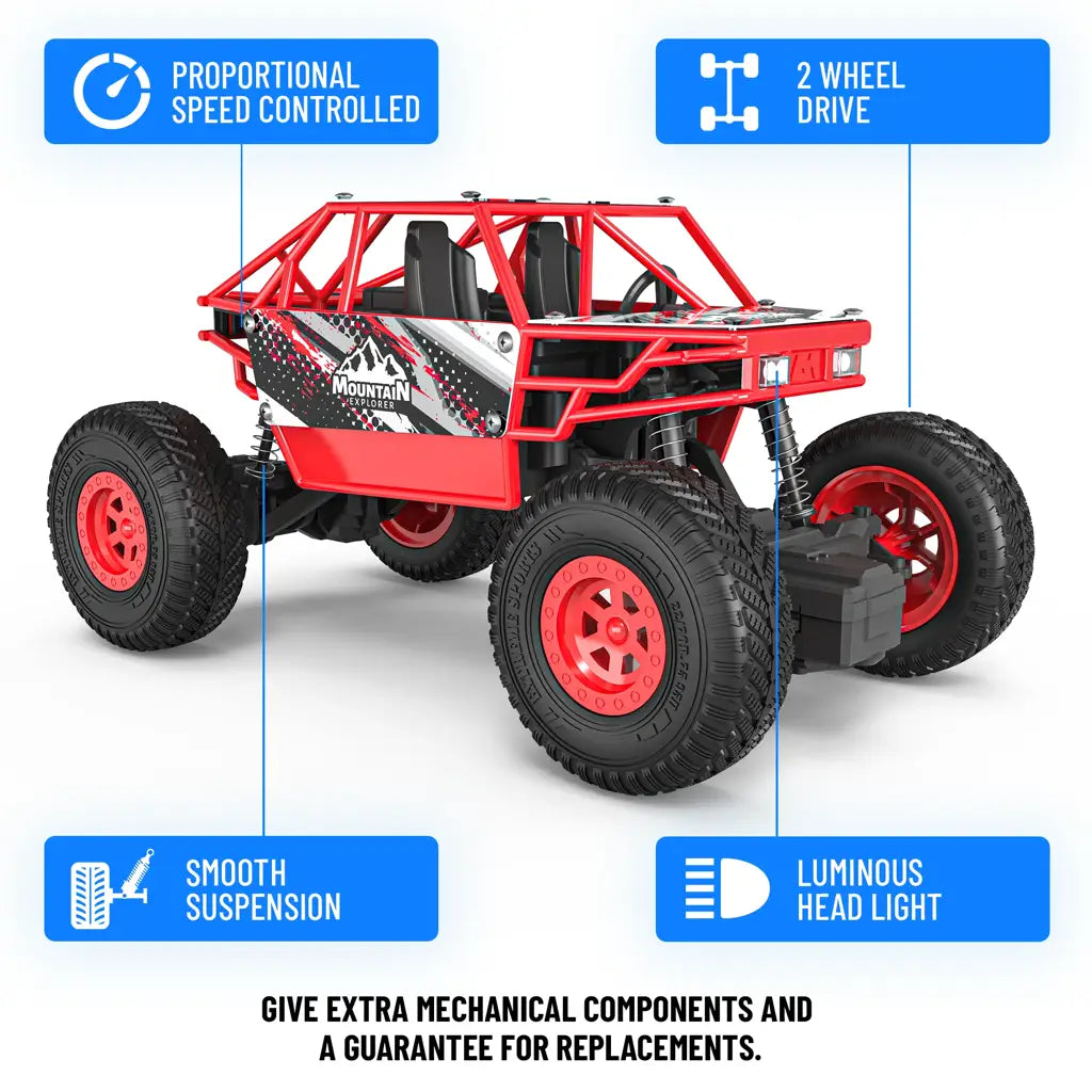 All-terrain Wheel Drive RC monster truck for kids outdoor racing.