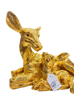 Golden Deer Showpiece for Home Décor | Elegant Gold Finish Decorative Idol